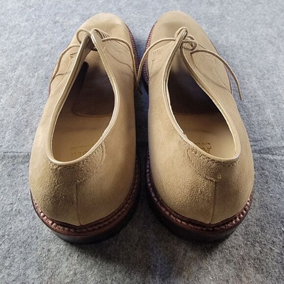 Alden 293327 Unlined Plain Toe Blucher Suede Shoes size 11.5 B Tan - Picture 7 of 14